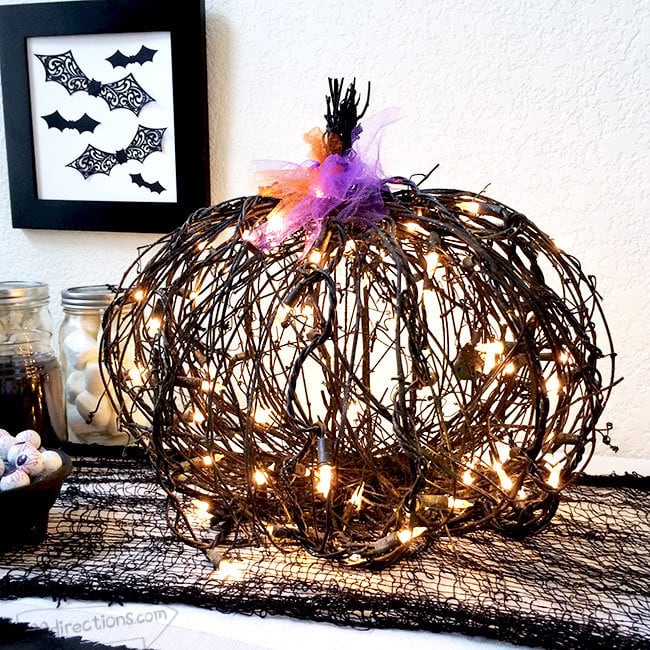 diy lighted pumpkin