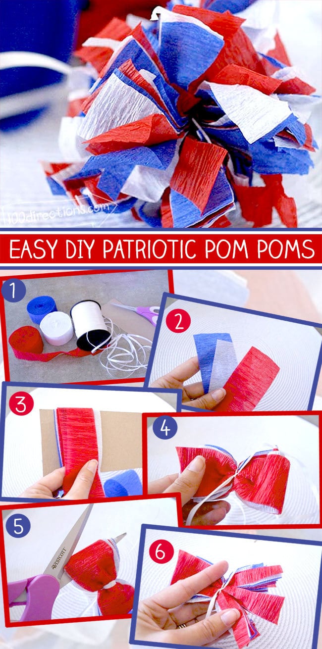 Prøve spor montage Easy DIY Pom Poms and Patriotic Decor - 100 Directions