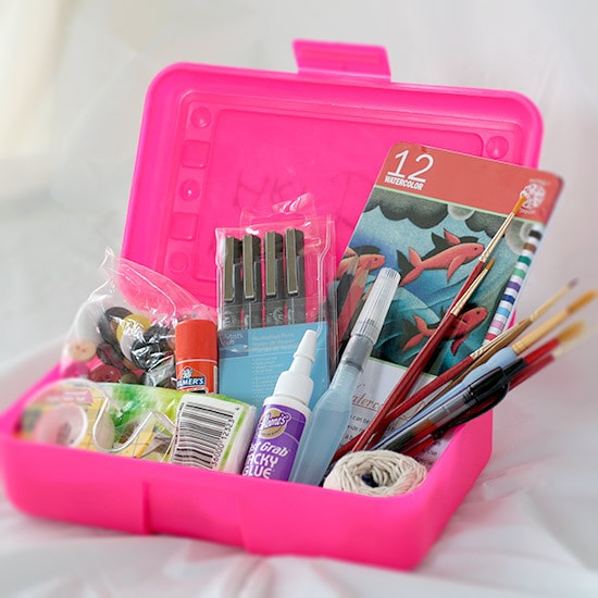 how to pack your art supplies for travelling