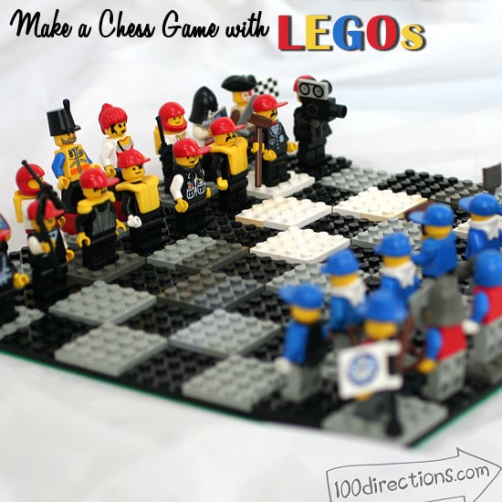 Diy Lego Chess Game Board And Pieces 100 Directions