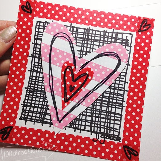 Doodling and Washi Tape Valentines - 100 Directions