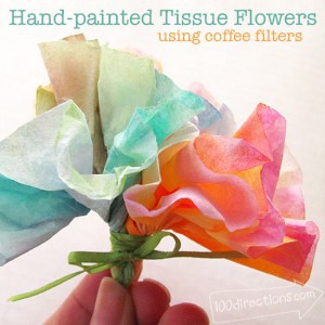 How to Make Tissue Paper Flowers - 100 Directions