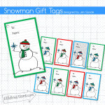 Printable Snowman Gift Tags - 100 Directions