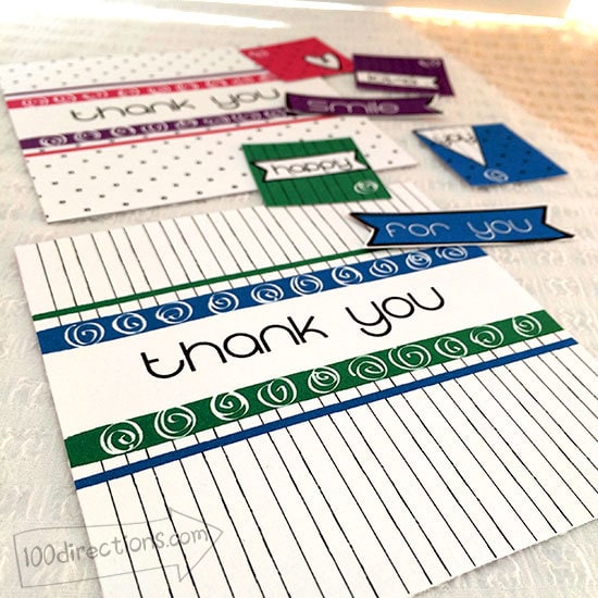 DIY Thank You Card Kit - Simple Swirls - 100 Directions