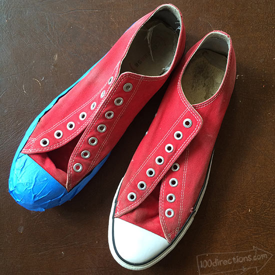 red spray paint for shoes