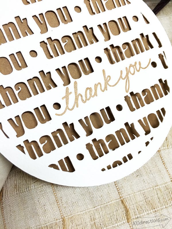 Download Thank You Card made with Cricut - 100 Directions
