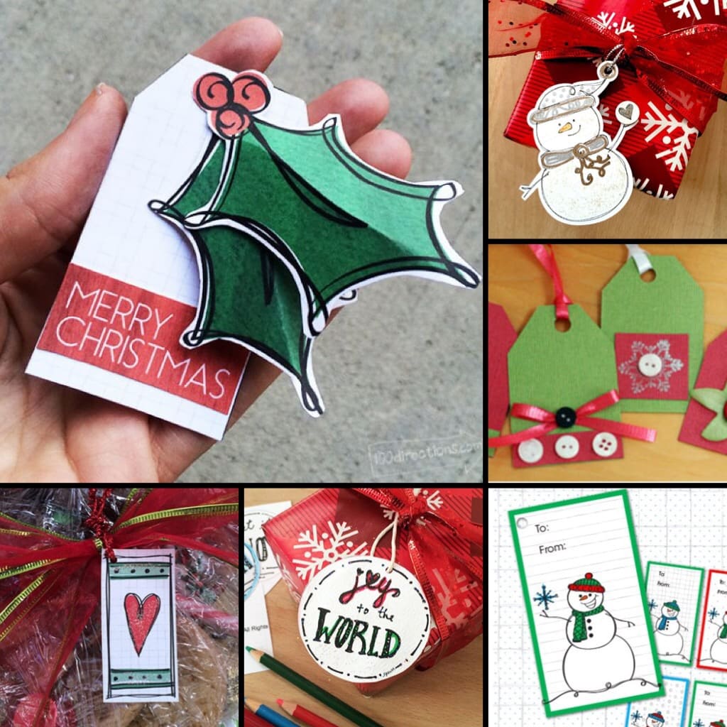 3d holiday gift tags