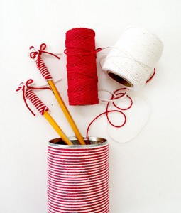 Recycled Can Yarn Wrapped Pencil Holder - 100 Directions