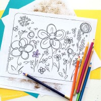 Flower Garden Coloring Page - 100 Directions
