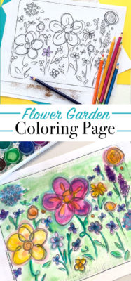 Flower Garden Coloring Page - 100 Directions