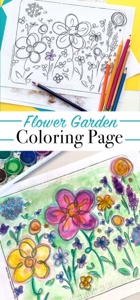 Flower Garden Coloring Page - 100 Directions