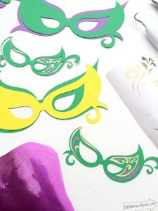 Mardi Gras Mask Decor DIY with Cricut - 100 Directions