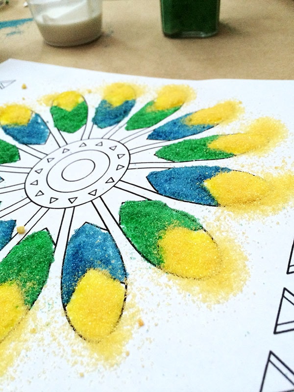 Adult Coloring Book Sand Art
