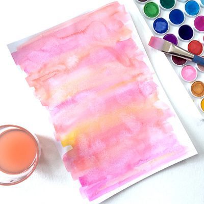 Make Watercolor Art Paper plus Free Printables - 100 Directions