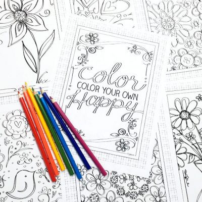 Color Your Own Happy - Coloring Book by Jen Goode - 100 Directions