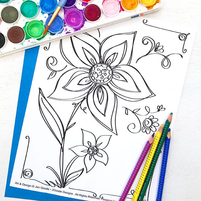 lily coloring pages