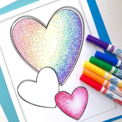 Hearts Coloring Page - 100 Directions