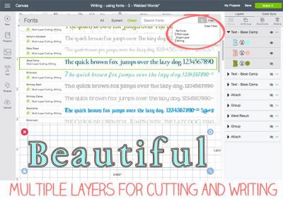 Making Advanced Font Designs with Your Cricut - 100 Directions