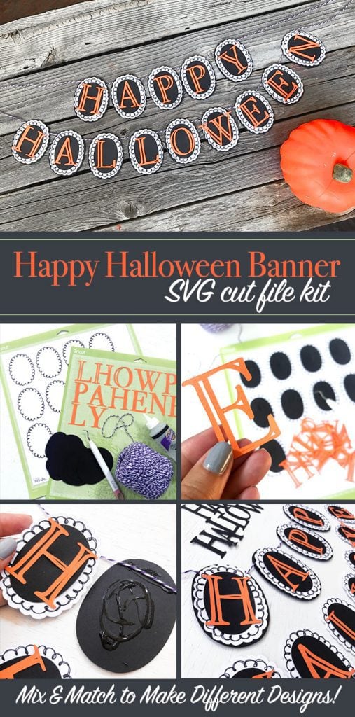 DIY Happy Halloween Banner SVG Kit - 100 Directions