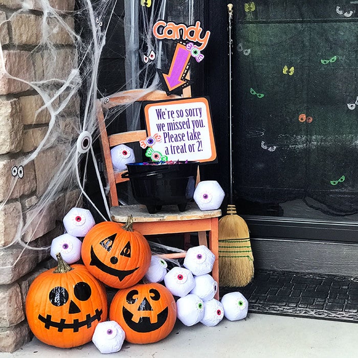 Dad builds scary front door to save candy from trick-or-treaters
