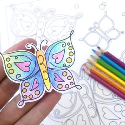 Make Your own Butterfly Coloring Page - 100 Directions