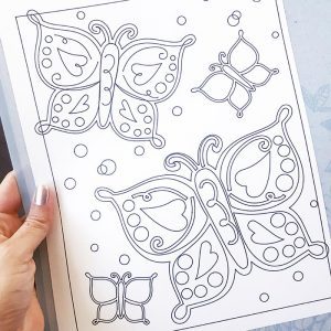 make your own butterfly coloring page  100 directions