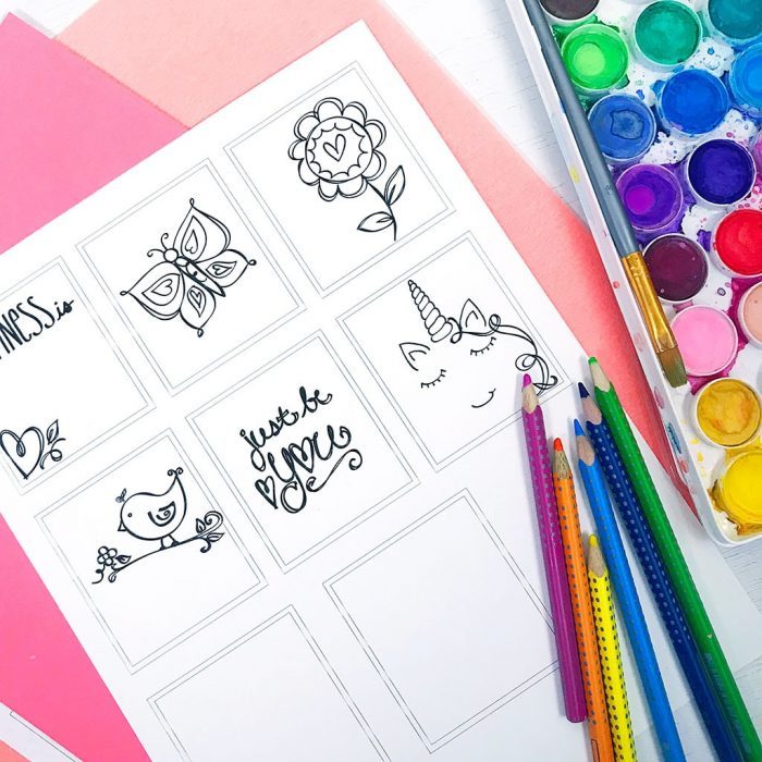 Mini Coloring books from one sheet of paper - No Glue - Coloring