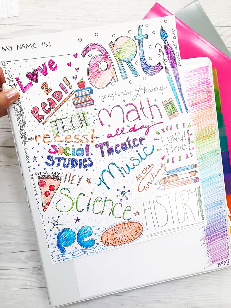 Cute Ways To Decorate Your Binder For School Shelly Lighting