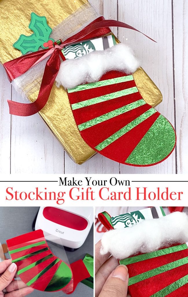 DIY Mini Felt Stocking Gift Card Holder - 100 Directions