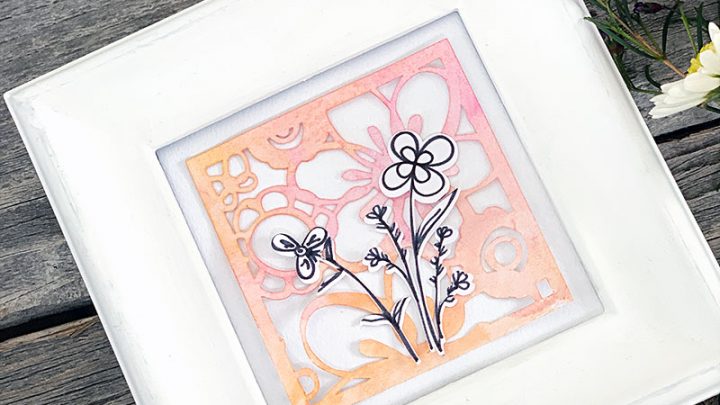 Mini Flower Wall art - created with Cricut - designed by Jen Goode