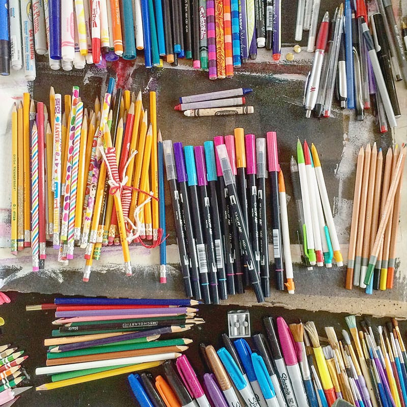 Organizing Tips for Pens, Pencils, Markers and Other Drawing Supplies