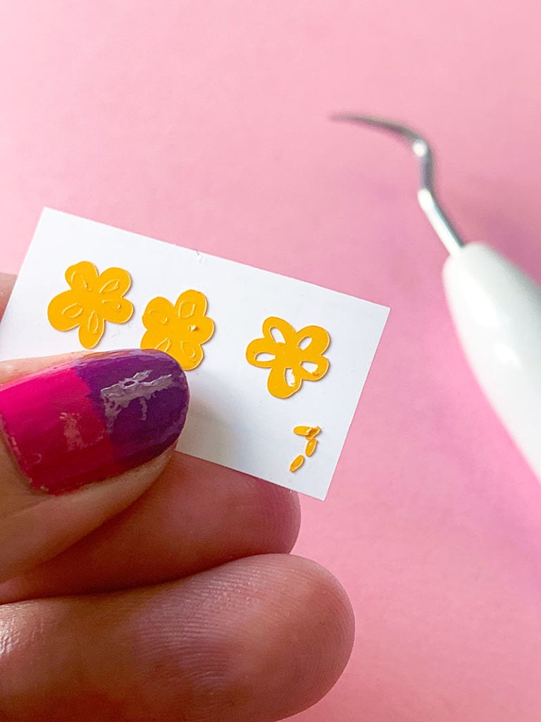 Easy DIY Floral Nail Decals With Vinyl And Cricut 100 Directions