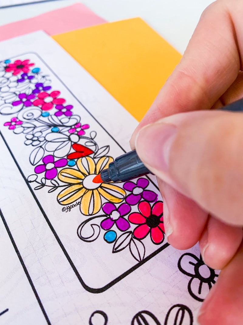 Flower Bookmark Coloring BooK: Bookmarks to Color and Share (Paperback)