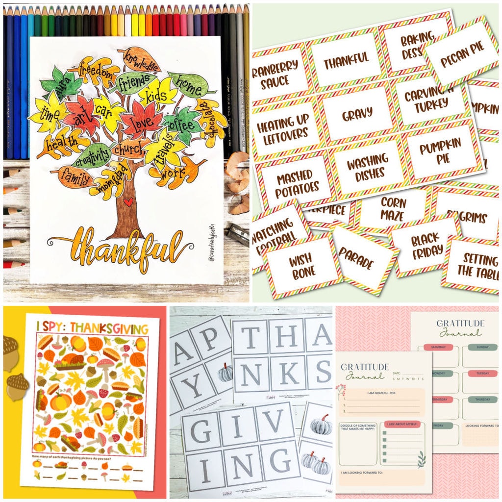 Thanksgiving Printables for Family Fun - 100 Directions