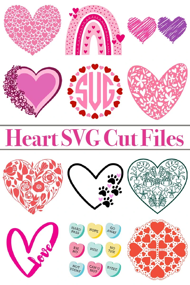 Heart Confetti Digital Cut File (zip folder with .svg, .dxf, .png, .pdf,  and .studio3 files)