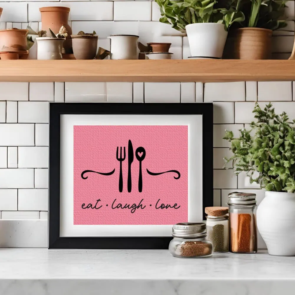 Make framed art kitchen sign with a kitchen SVG designed by Jen Goode