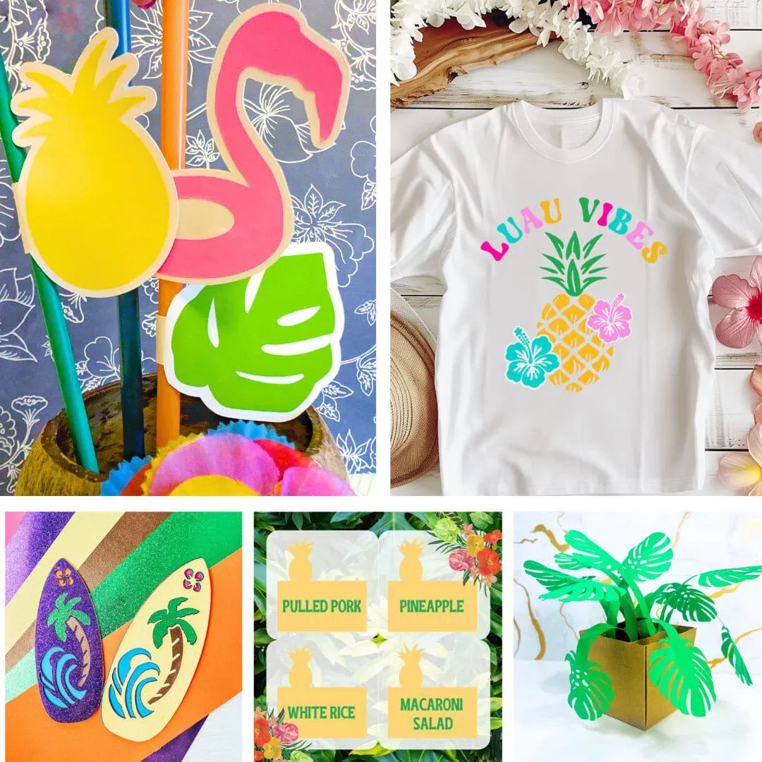 Luau SVG cut files for Cricut crafts