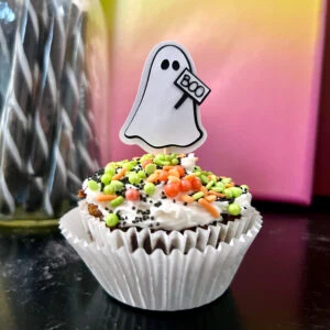 ghost cupcake topper