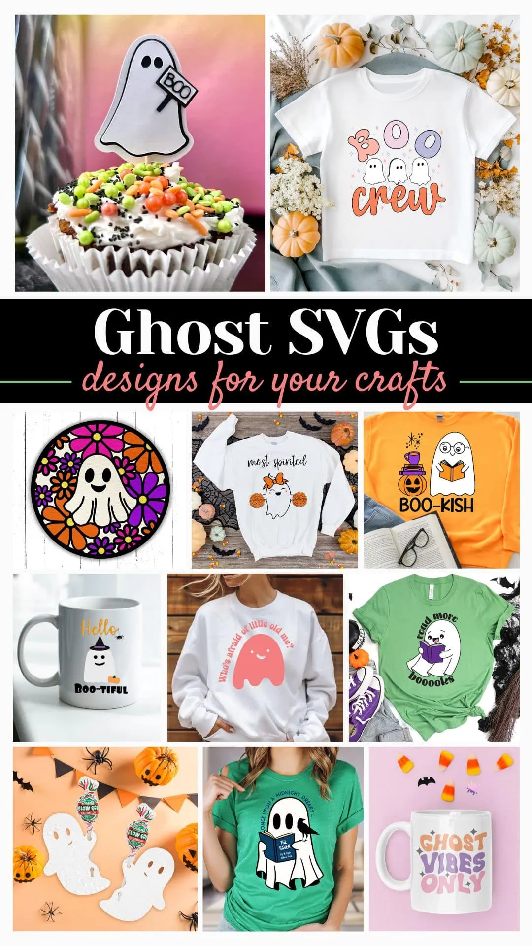 DIY ghost svg files for Cricut crafts