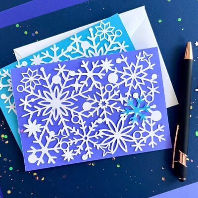 Snowflake background image design by Jen Goode